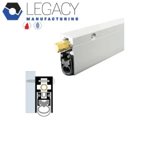 Legacy Manufacturing - 7763 - Surface Automatic Door Bottom - 29/32" x 1-15/16" - White Powder Coat - Optional Length