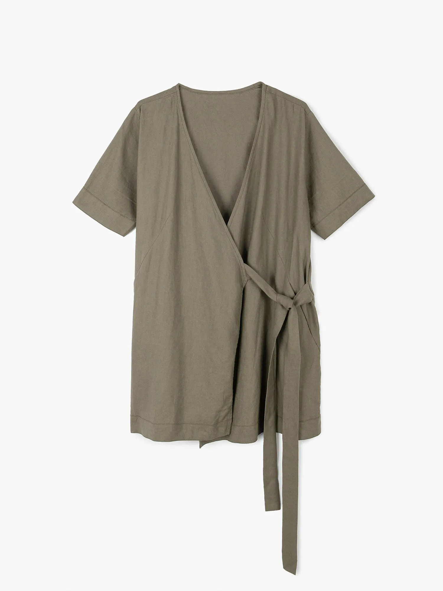 Linen Wrap Dress