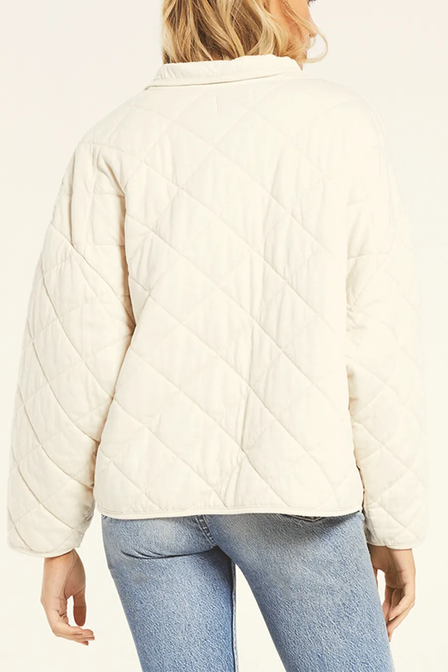 Maya Quilted Jacket | Bone