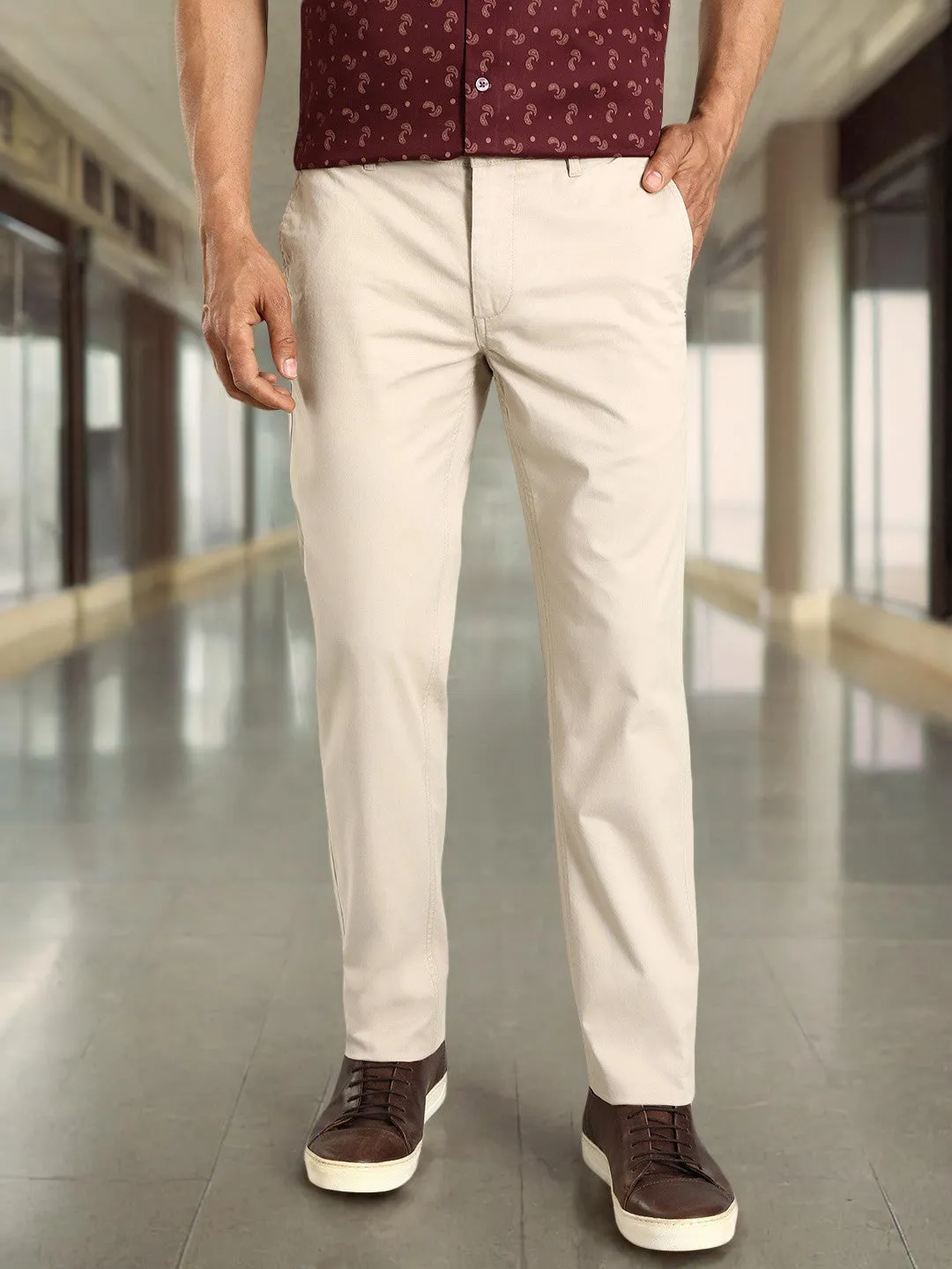 Men Brooklyn Fit Cotton Stretch Trouser