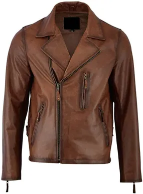 Men’s Classic Sheepskin Leather Jacket with Fur