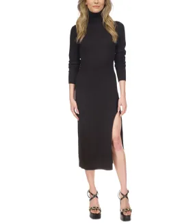 MICHAEL MICHAEL KORS Petite Turtleneck Slit Midi Sweater Dress