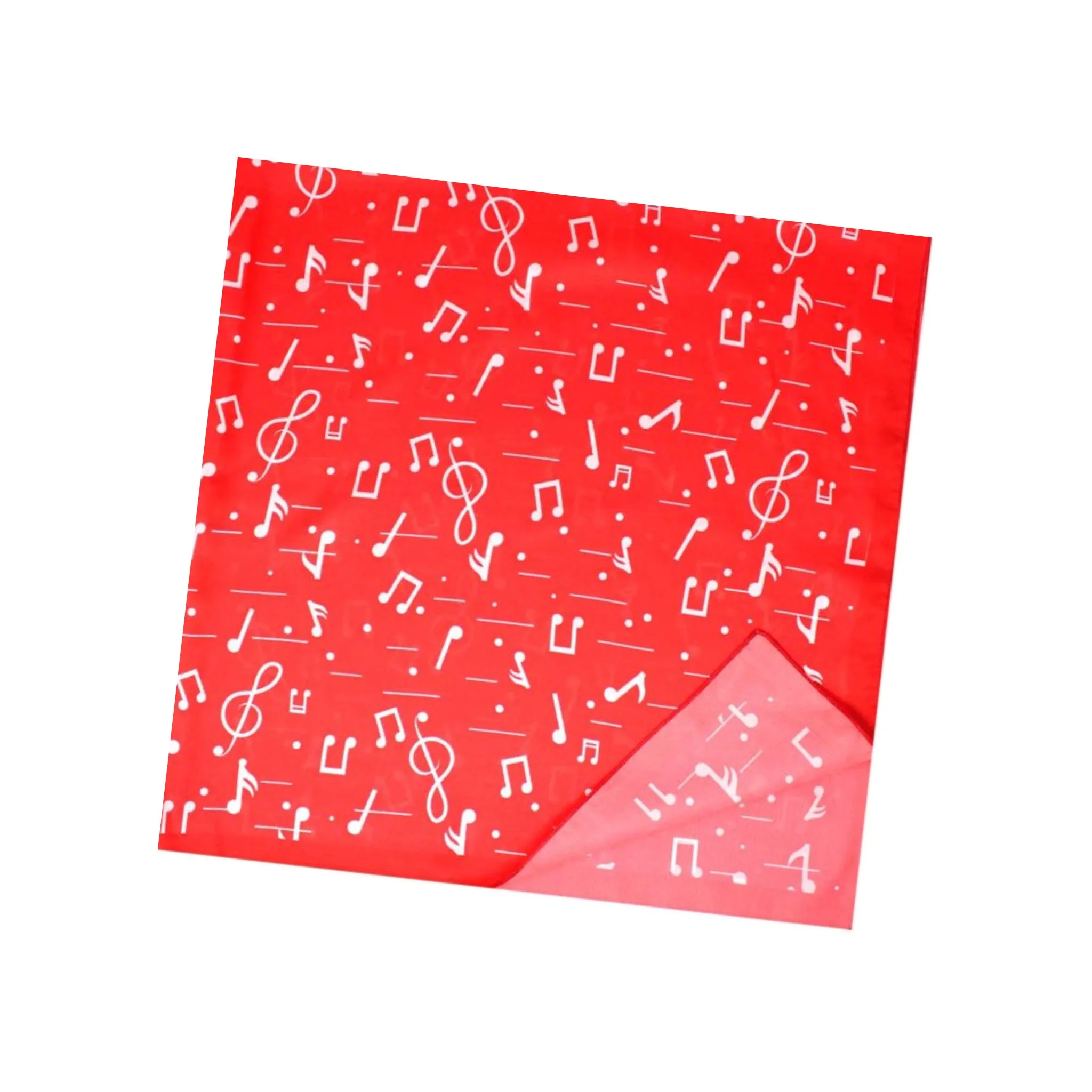 Modern Music Notes Square Scarf, Red