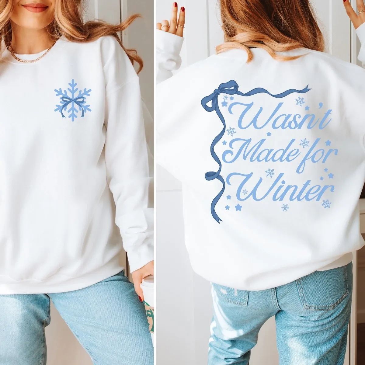 Not Made For Winter Front And Back Wholesale Graphic Sweatshirt - Fast TAT