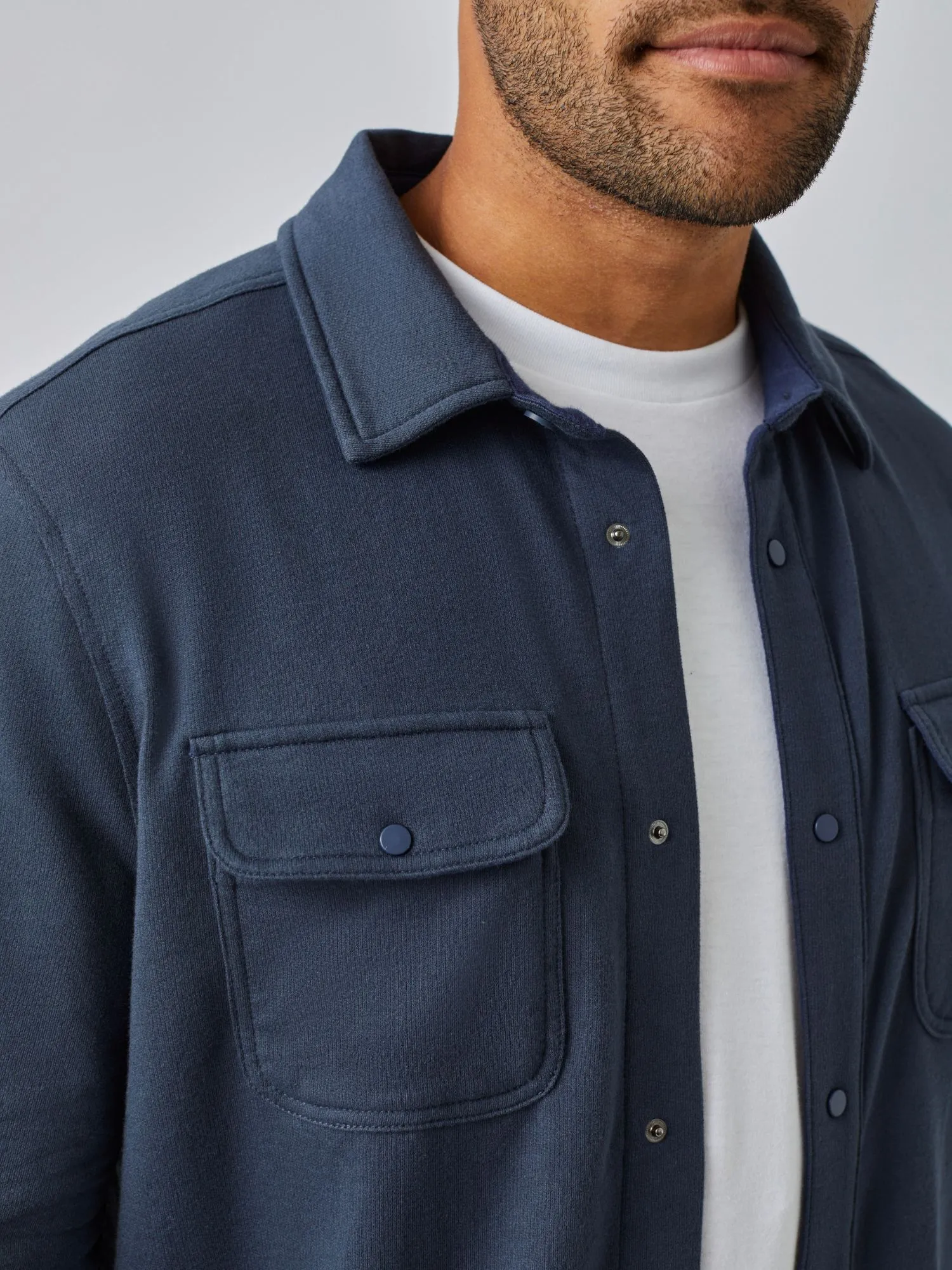 Odyssey Blue Button Up Shacket FINAL SALE