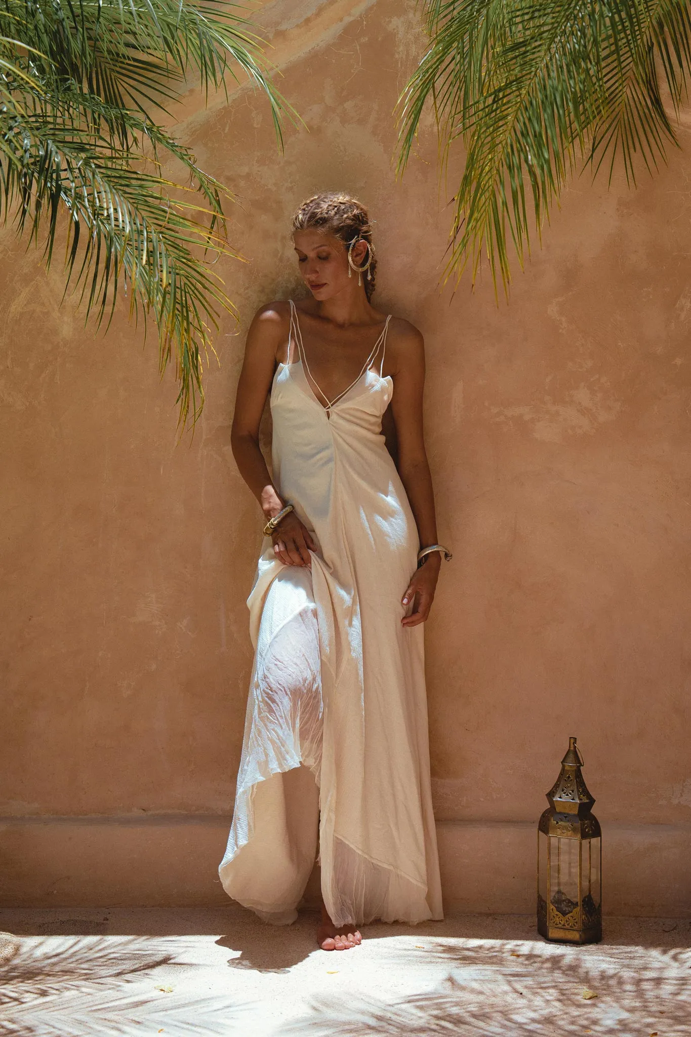 Off White Padma Dress • Linen Cotton Wedding Dress • Boho Beach Dress