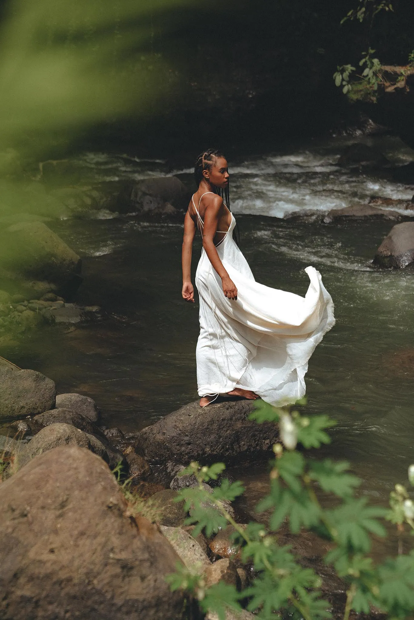 Off White Padma Dress • Linen Cotton Wedding Dress • Boho Beach Dress