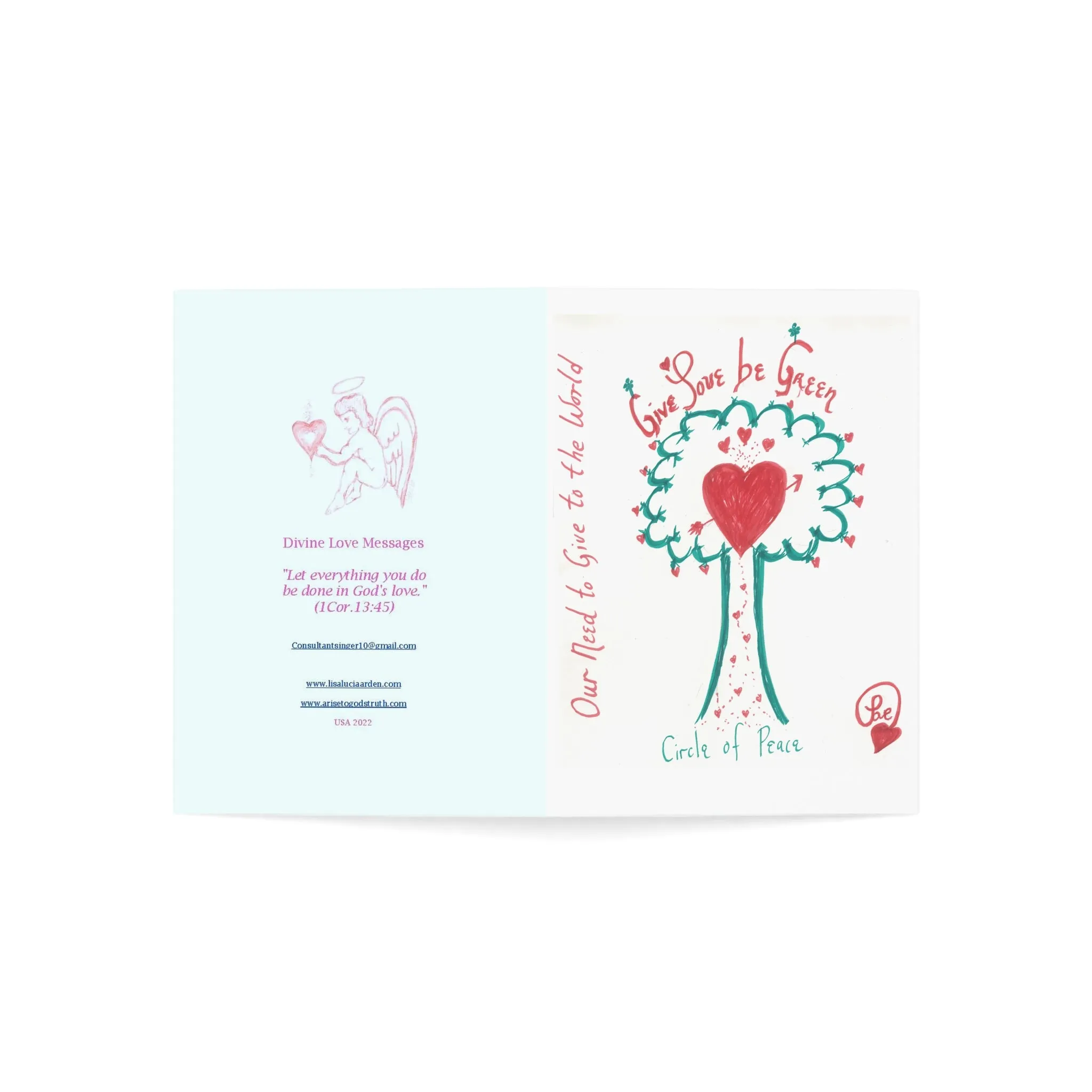 OUR NEED TO GIVE TO THE WORLD CARDS (Greeting Cards (1, 10, 30, and 50pcs))