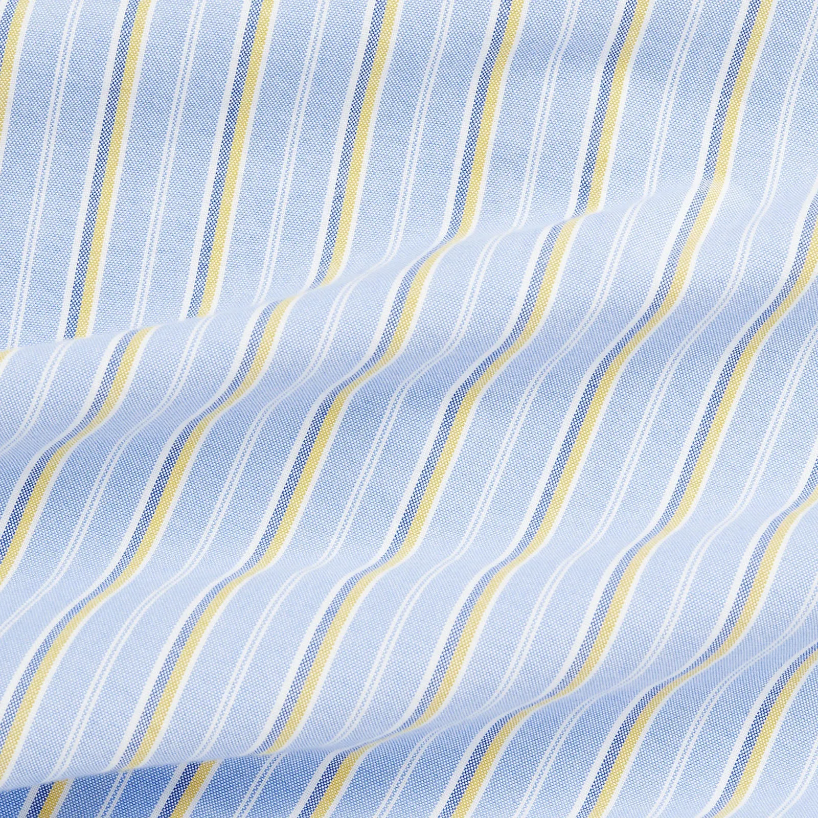 Oxford Shirt - Stripe - Blue, Yellow & White