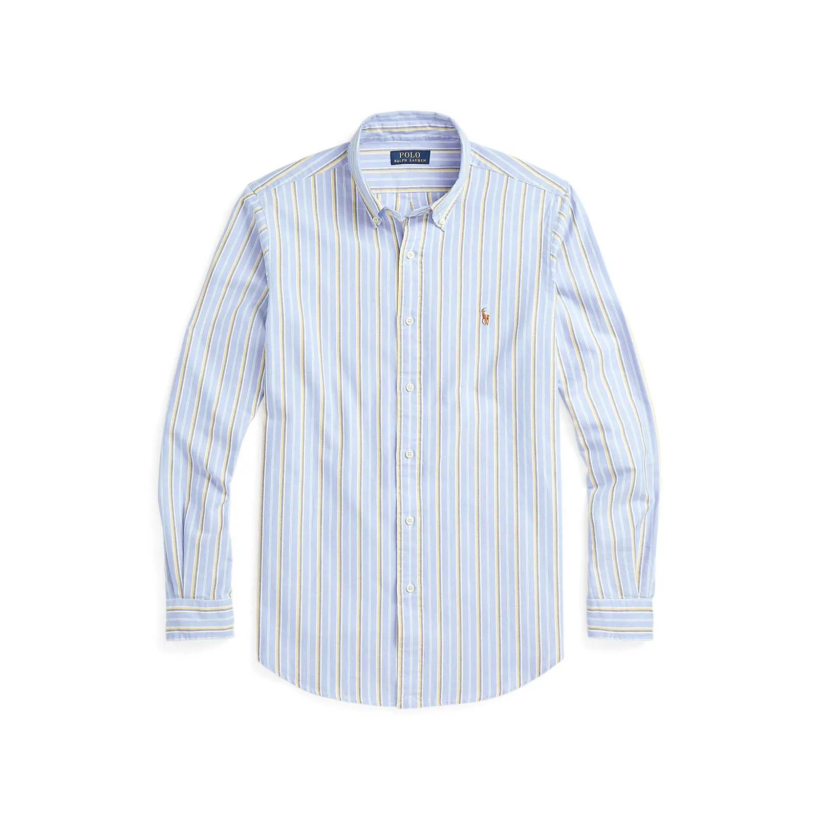 Oxford Shirt - Stripe - Blue, Yellow & White