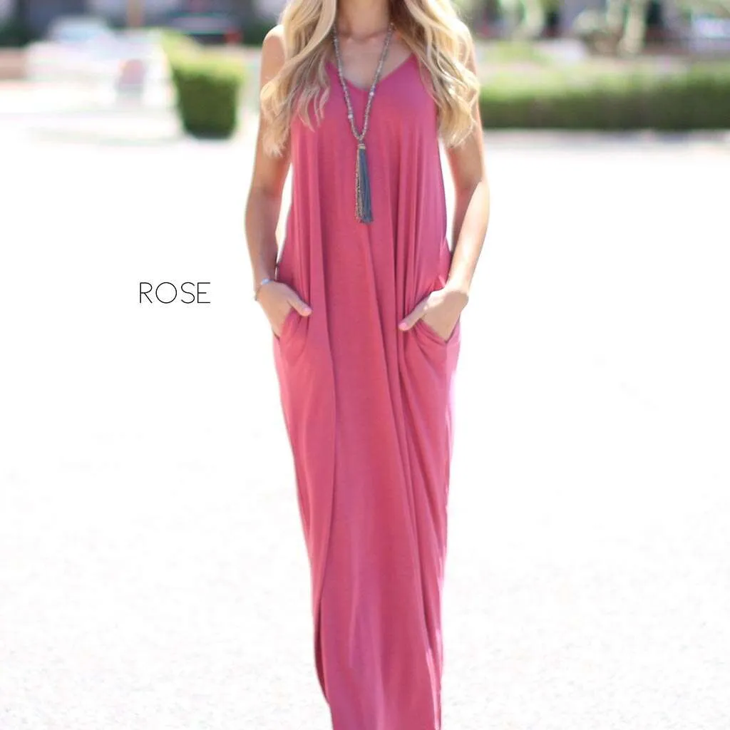 Pocket Maxi Tank Dress | S-XL