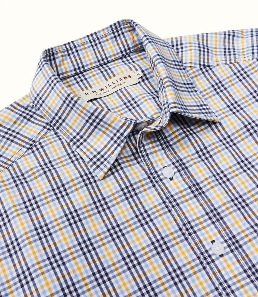 R.M.Williams - Classic Shirt - Check - Blue, Yellow & White