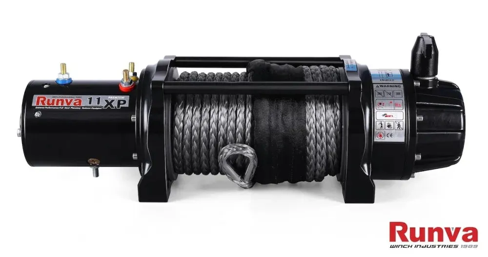 Runva 11XP Premium 12V Winch with Synthetic Rope