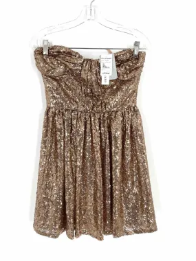 Size 2 Gold Sequined NEW Designer Dress