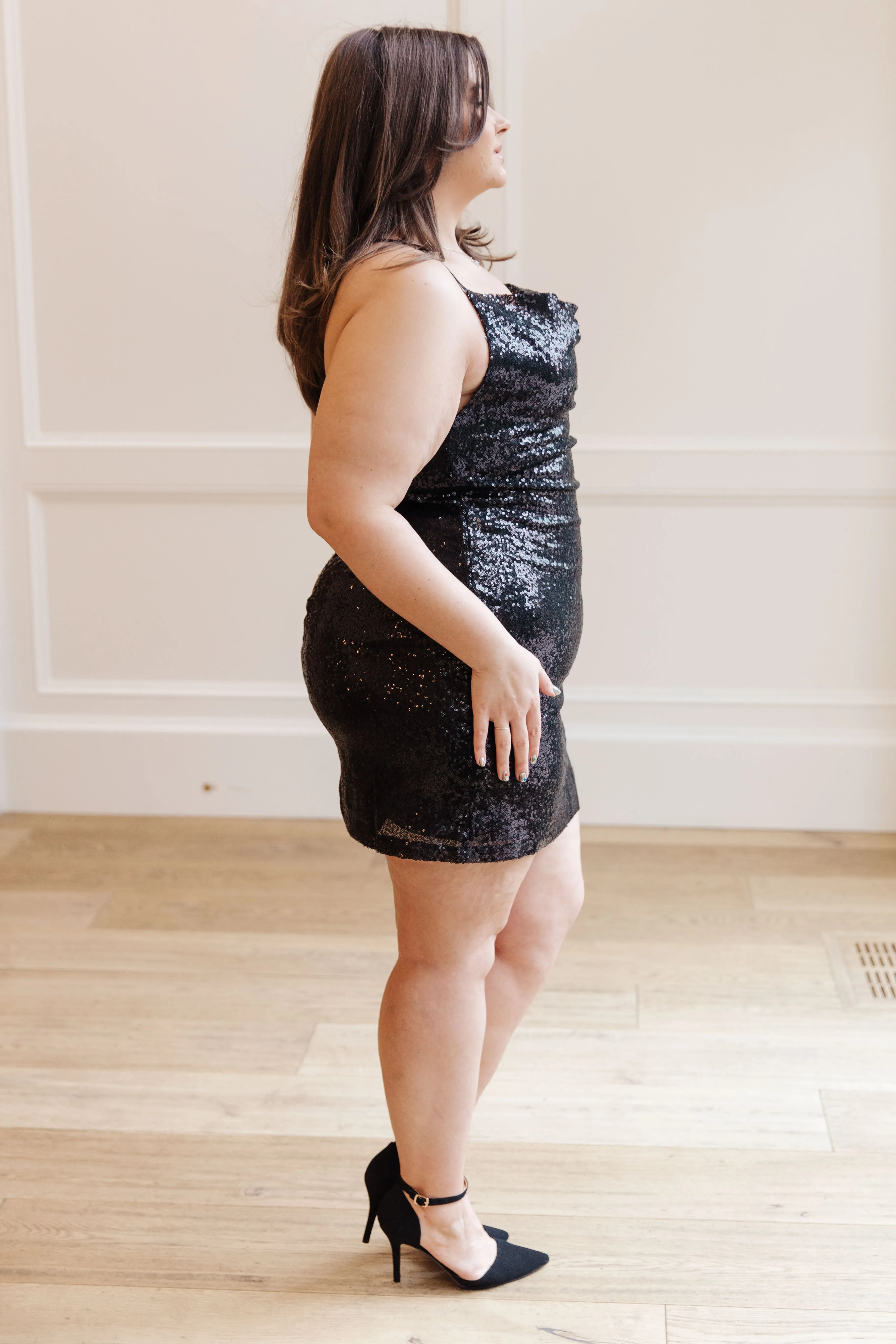 SP24- Shining in Sequins Dress in Black