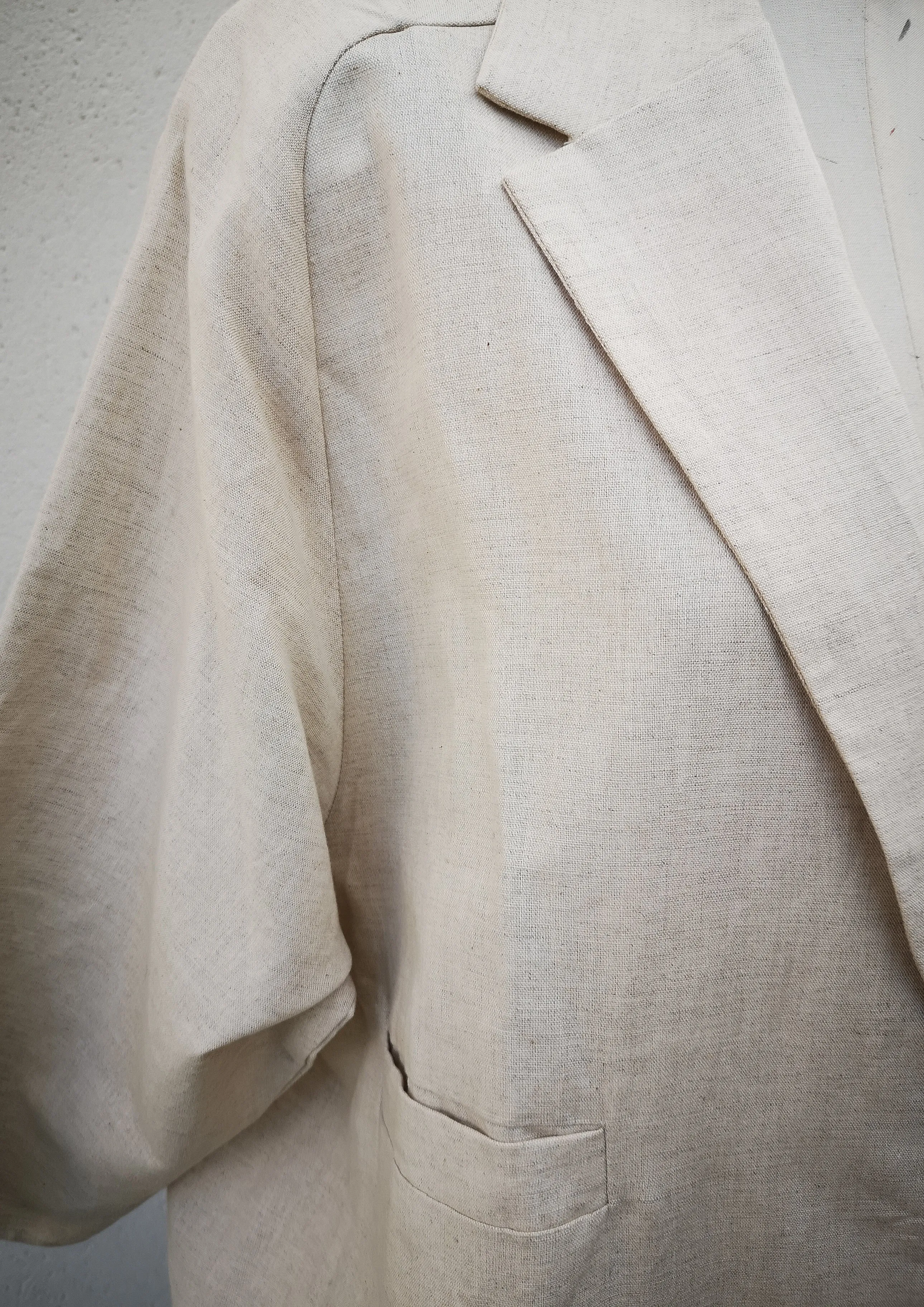 SUMMER COAT - LINEN natural white