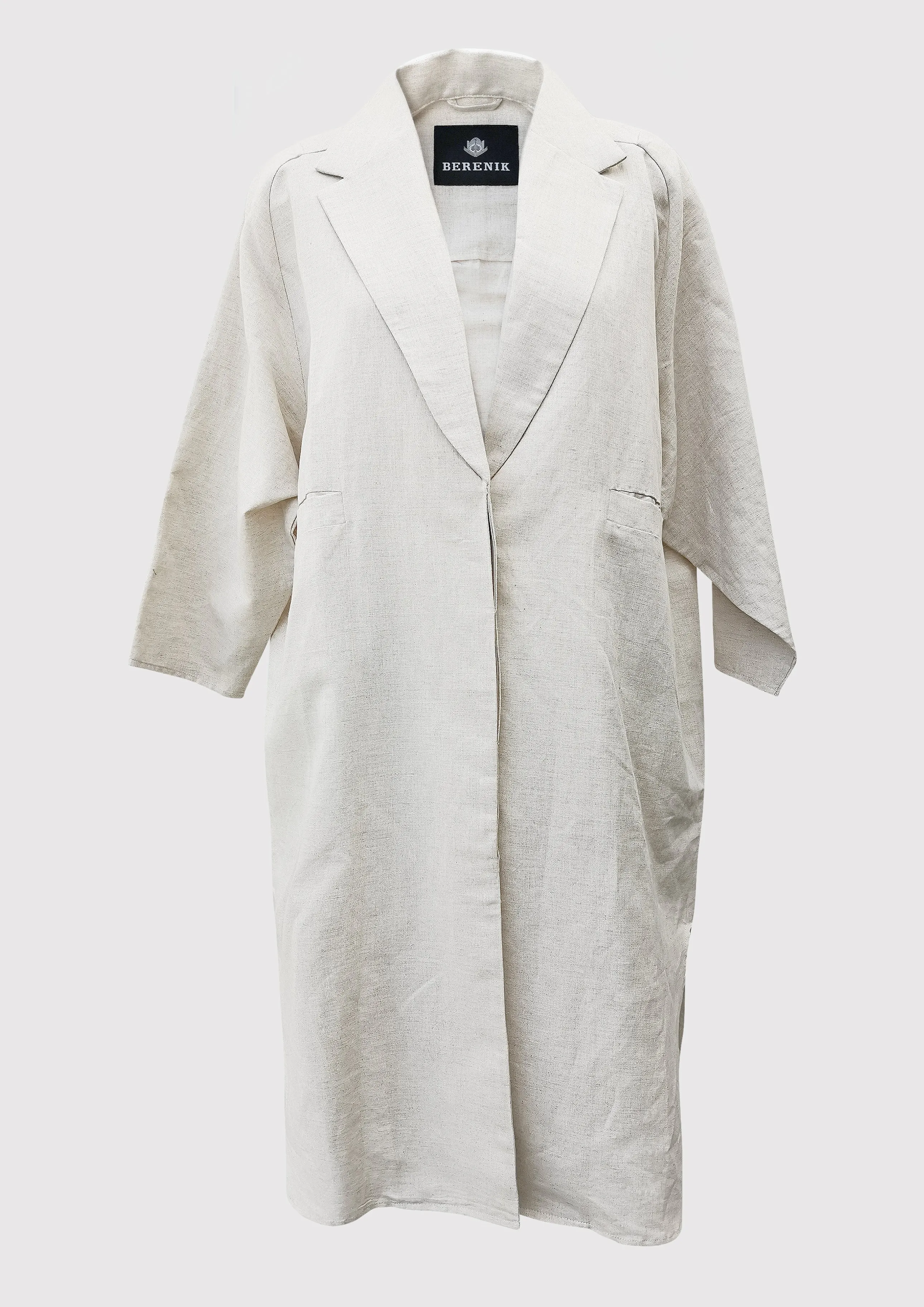 SUMMER COAT - LINEN natural white