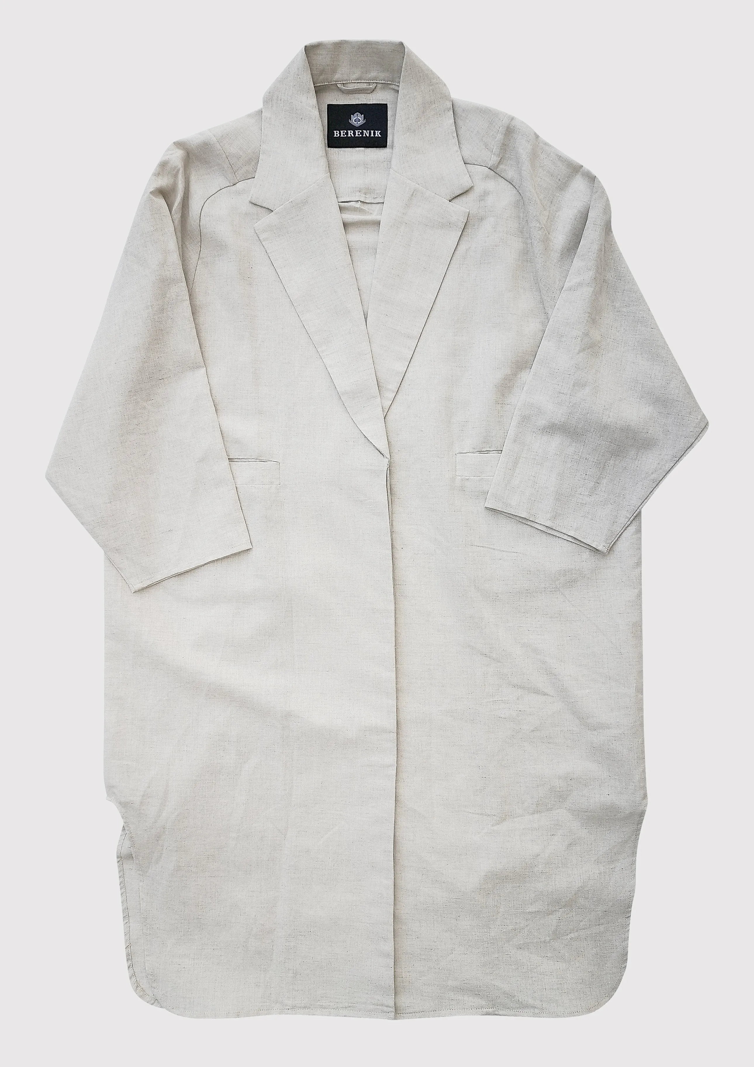 SUMMER COAT - LINEN natural white