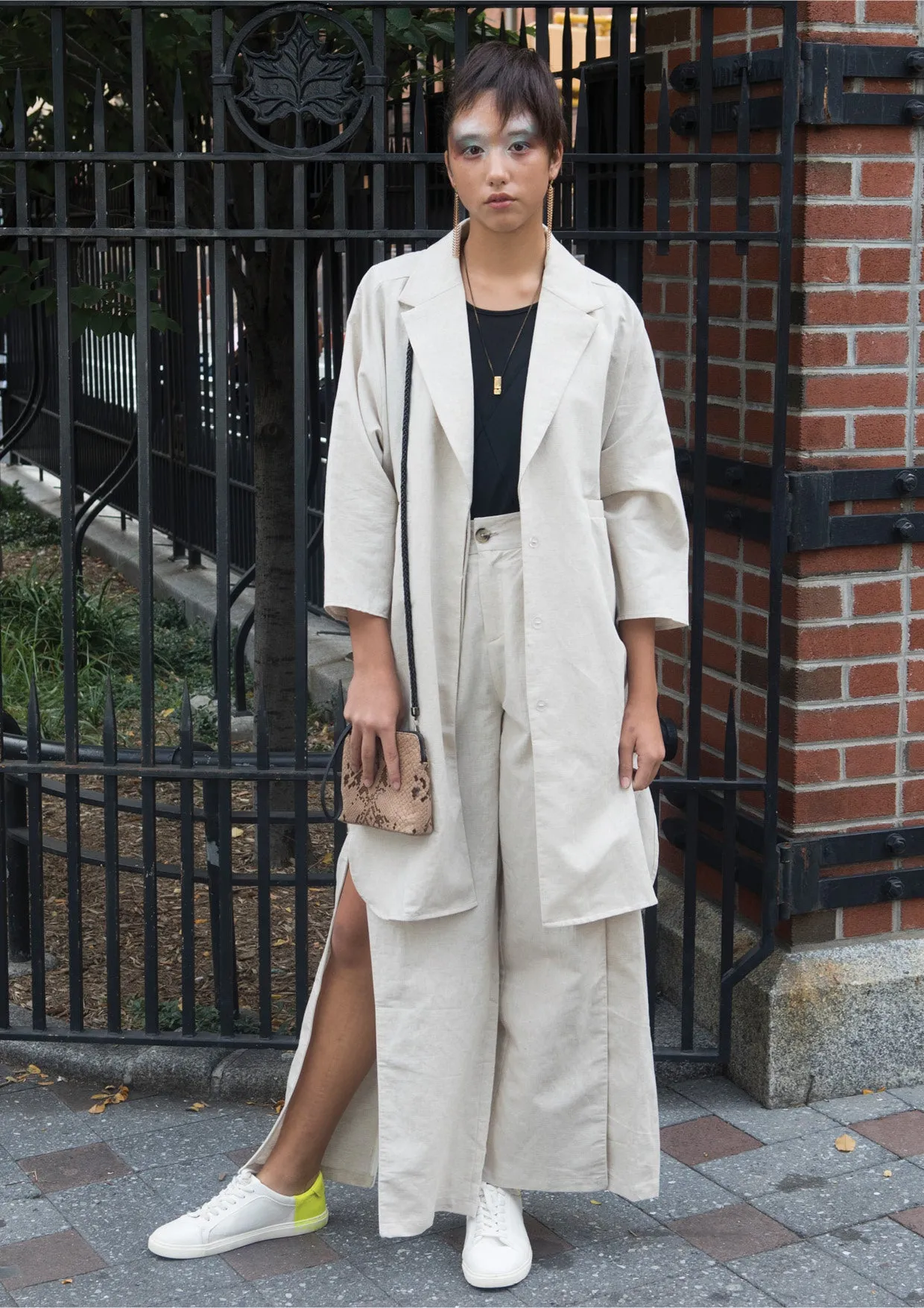 SUMMER COAT - LINEN natural white