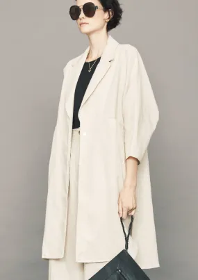 SUMMER COAT - LINEN natural white