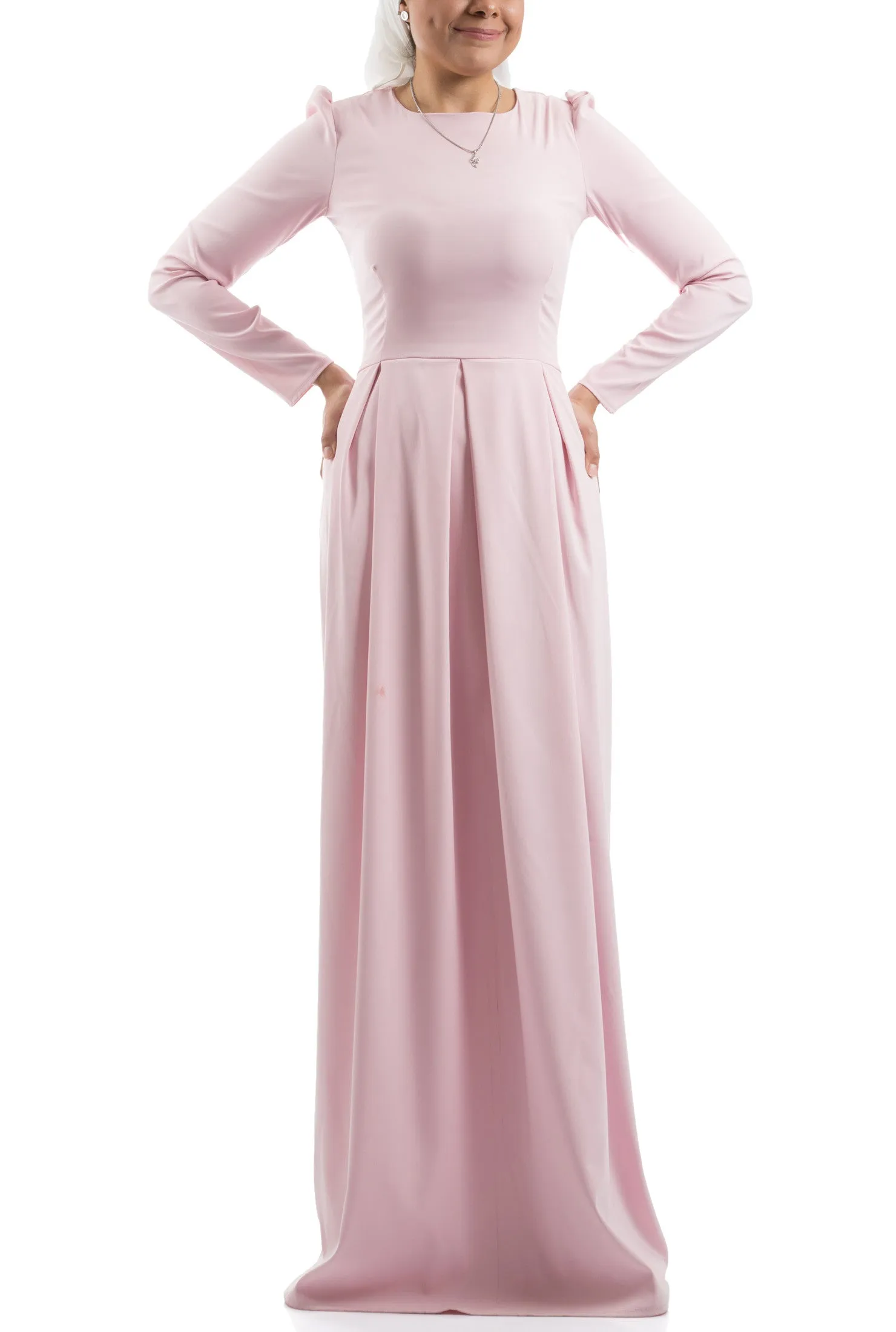 The Royal Pleated Dress - Pink