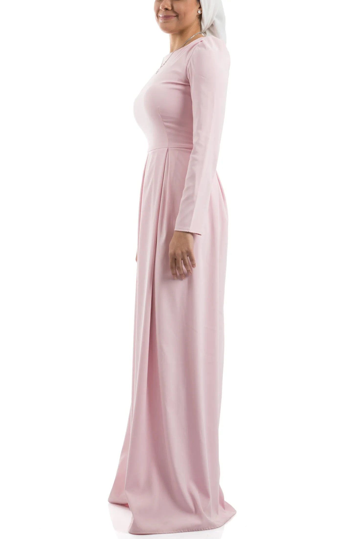 The Royal Pleated Dress - Pink