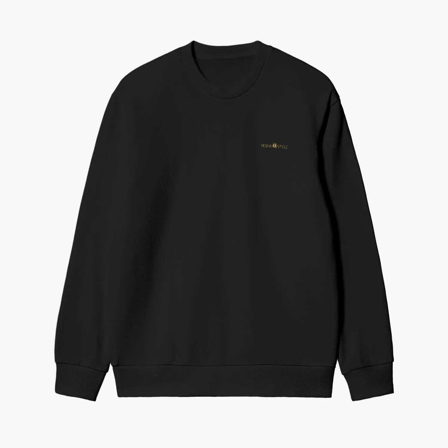 Unisex Garment-Dyed Black Sweatshirt