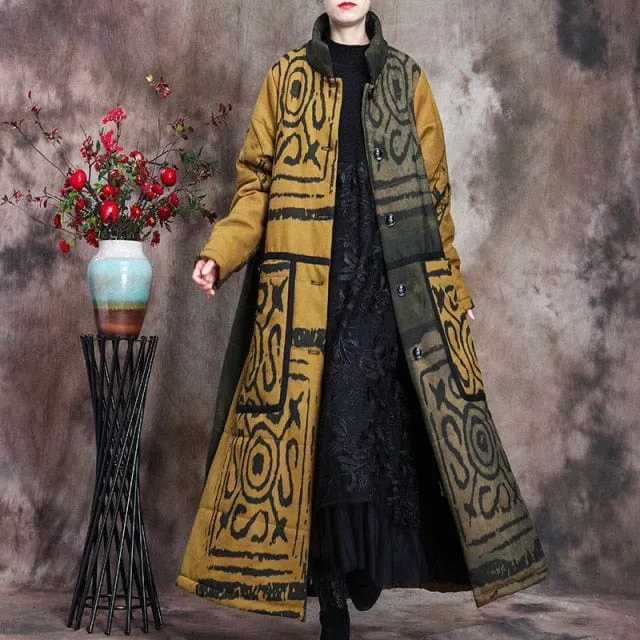 Vintage Abstract Patchwork Coat | Nirvana