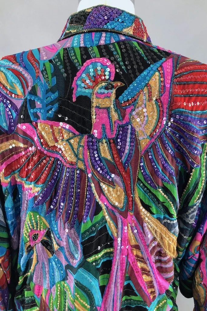 Vintage Sequined Silk Jacket